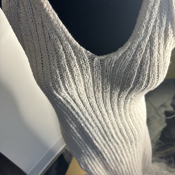 Free People Cream Sweater Dress Size L - Picture 5 of 10